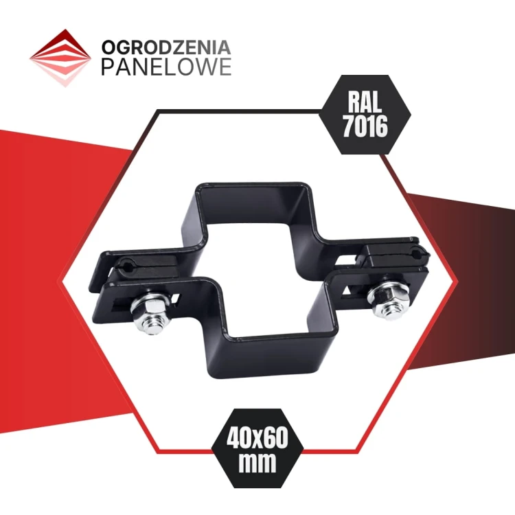 Obejma pośrednia 40x60 mm RAL 7016.jpg
