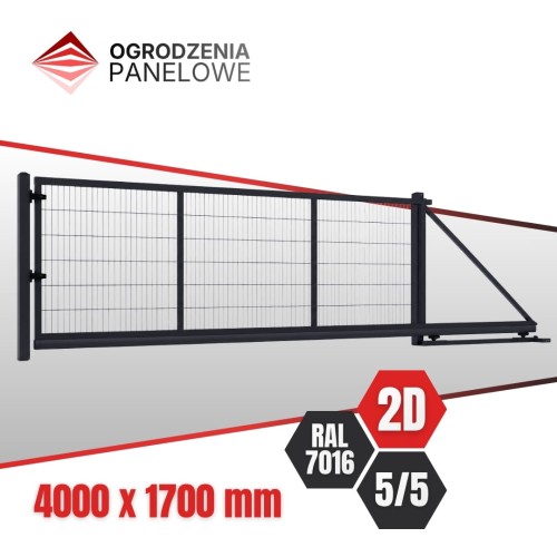 Brama przesuwna 2D  panelowa, 4000×1700 mm, RAL 7016.jpg